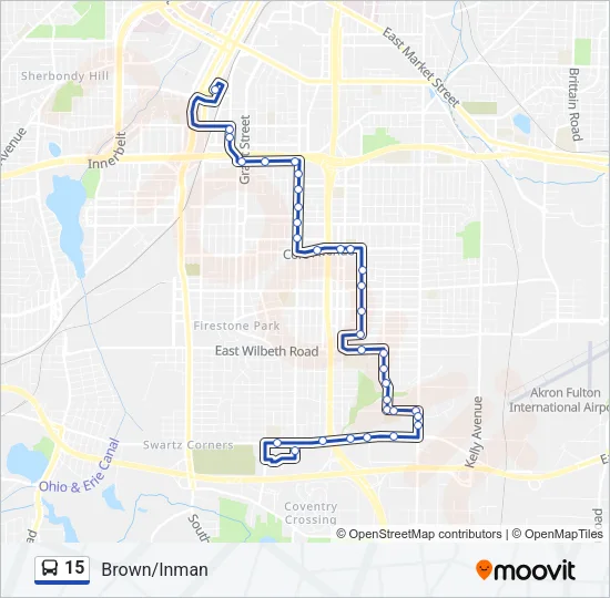 15 Bus Line Map