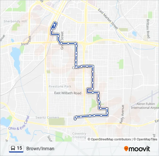 15 Bus Line Map