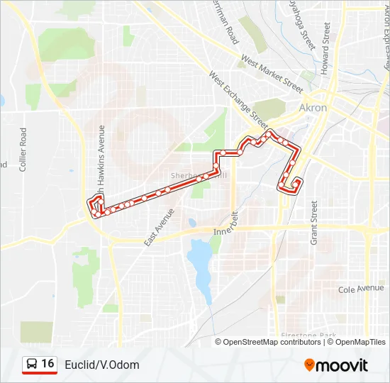 16 Bus Line Map
