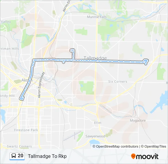 20 Bus Line Map