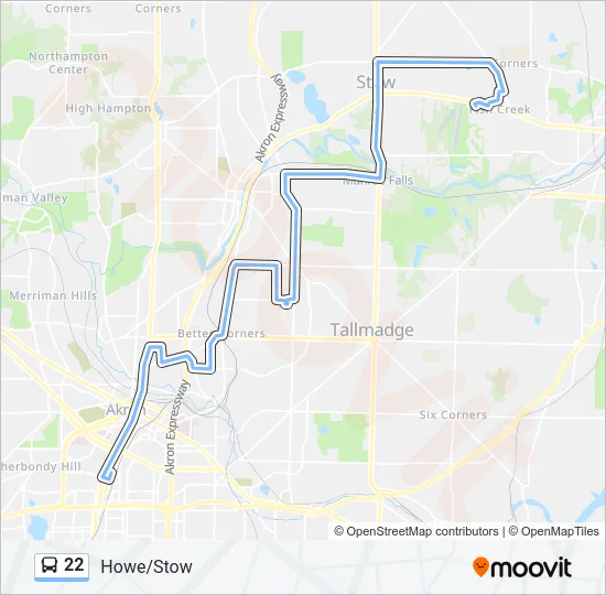 22 Bus Line Map
