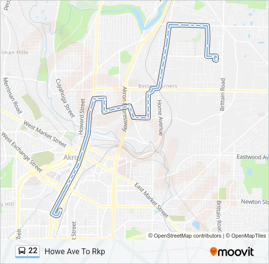 22 Bus Line Map