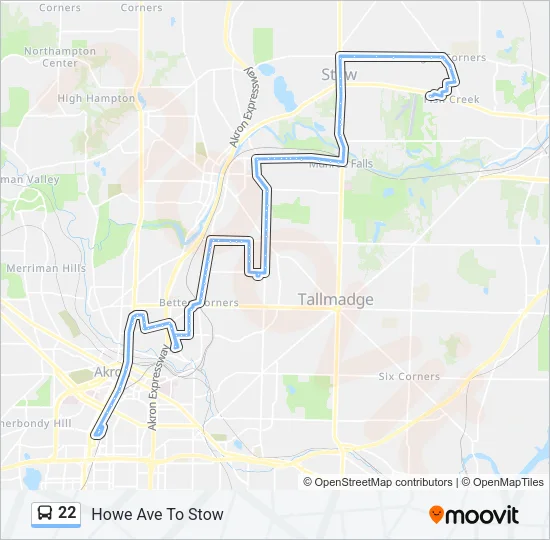 22 Bus Line Map