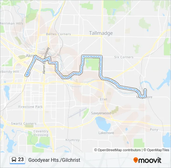 23 Bus Line Map