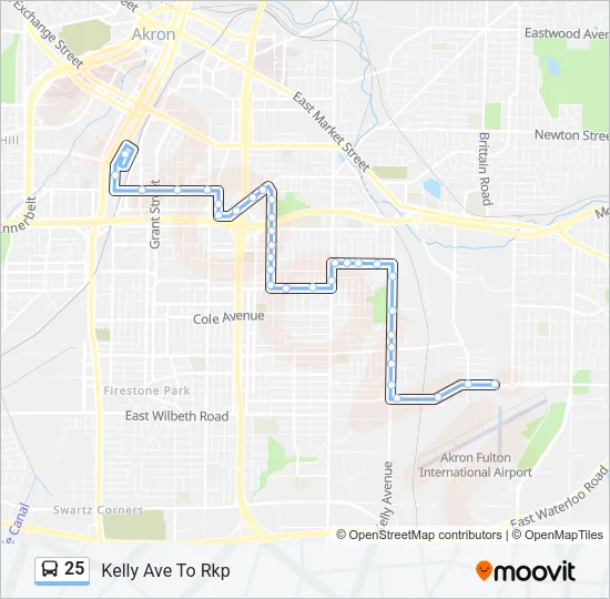 25 Bus Line Map