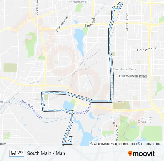 29 Bus Line Map