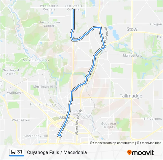 31 Route: Schedules, Stops & Maps - Cuyahoga Fall Ave / Downtown (Updated)