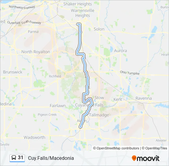 31 Bus Line Map