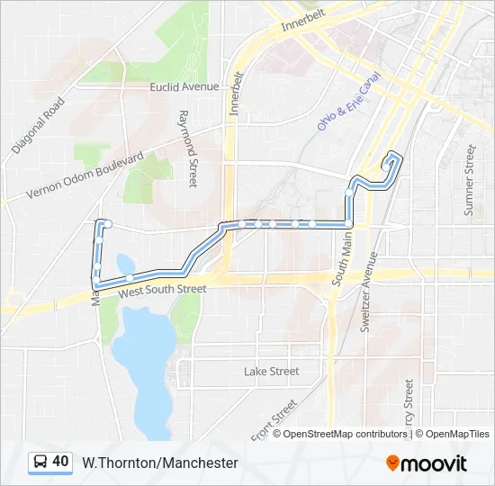 40 Bus Line Map