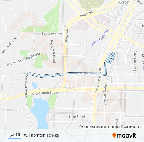 40 Bus Line Map