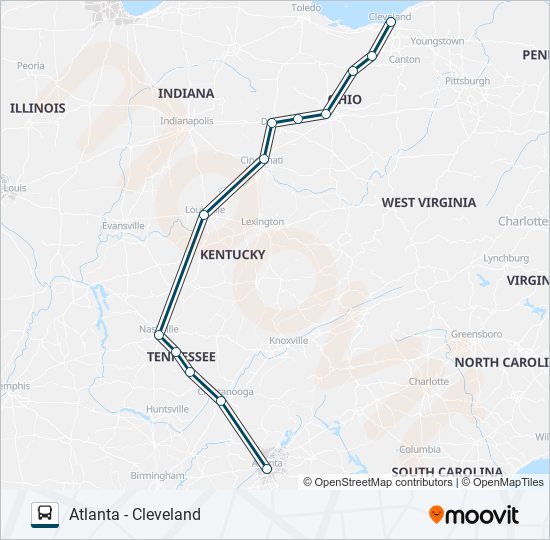 greyhound us0105 Route: Schedules, Stops & Maps - Atlanta Bus Station ...