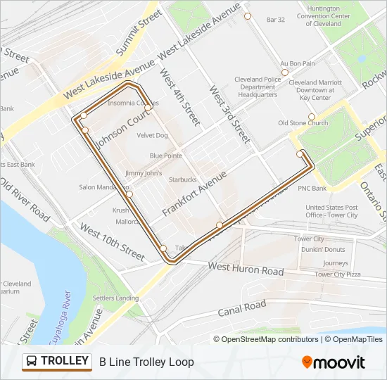 TROLLEY Bus Line Map