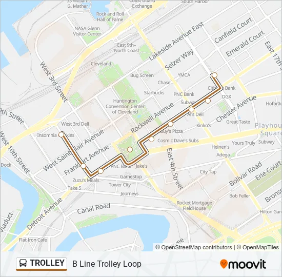 TROLLEY Bus Line Map