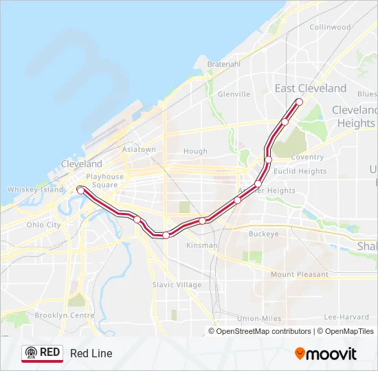 RED Subway Line Map