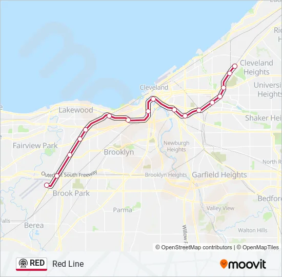 RED Subway Line Map