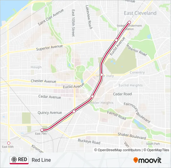 RED Subway Line Map
