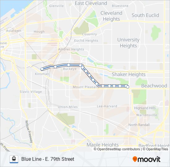 BLUE/GREEN/WATERFRONT Light Rail Line Map