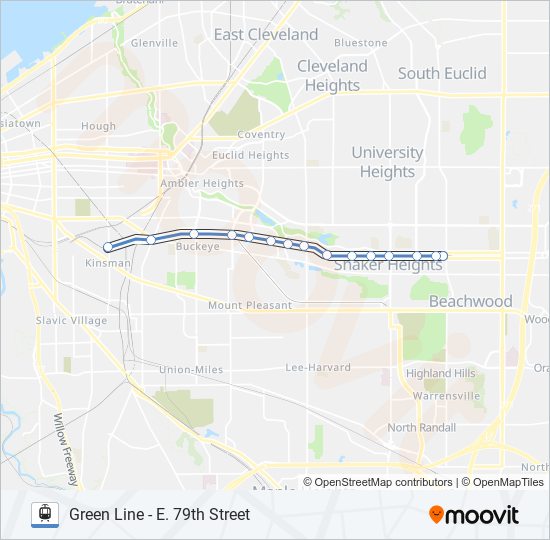 BLUE/GREEN/WATERFRONT Light Rail Line Map