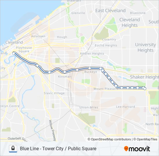 Cleveland Light Rail Map Cleveland RTA Rail Ridership Posts Gains