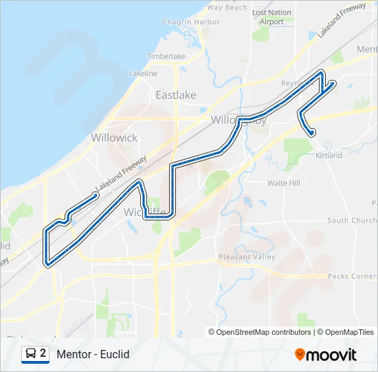 2 Bus Line Map