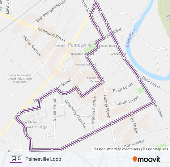 5 bus Line Map