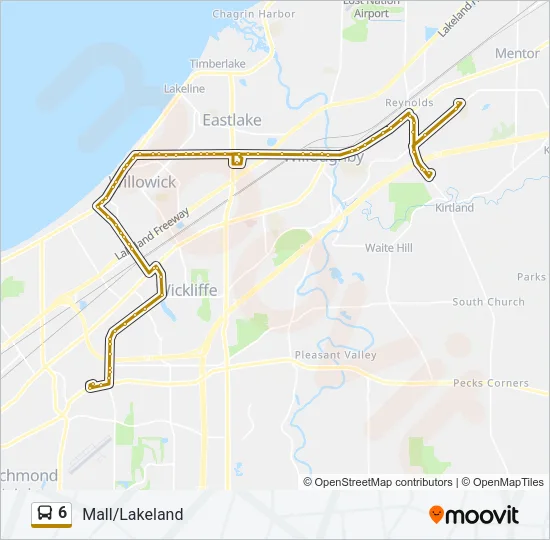 6 Bus Line Map