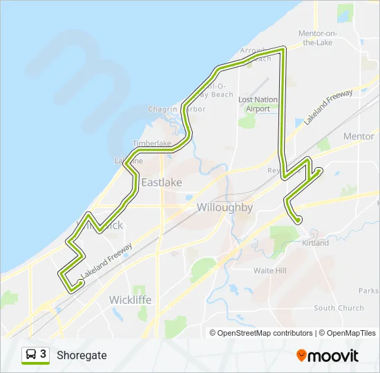 3 Bus Line Map