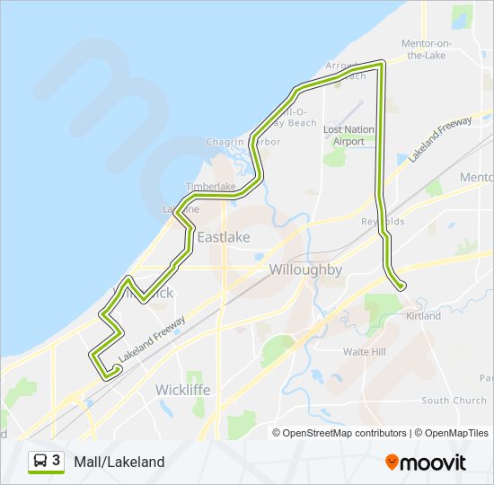 3 Bus Line Map