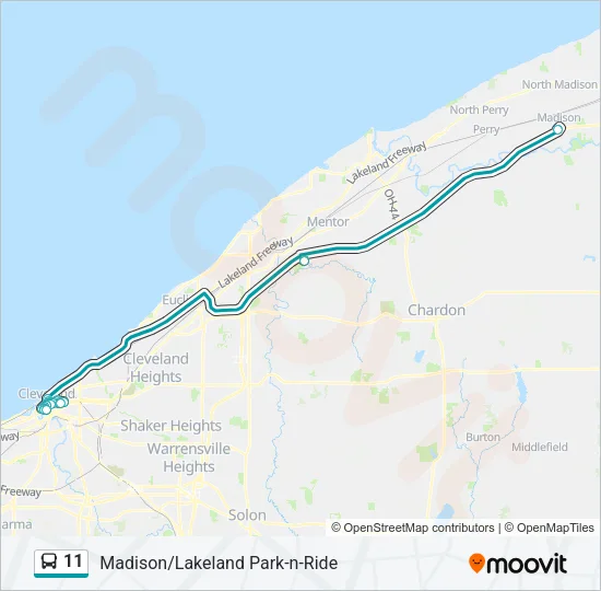11 Bus Line Map
