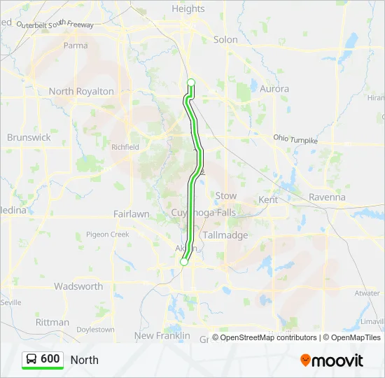 600 Bus Line Map