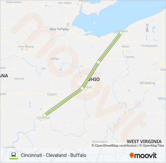 FLIXBUS 2522 Bus Line Map