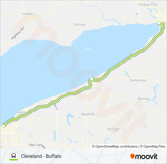 FLIXBUS 2522 Bus Line Map