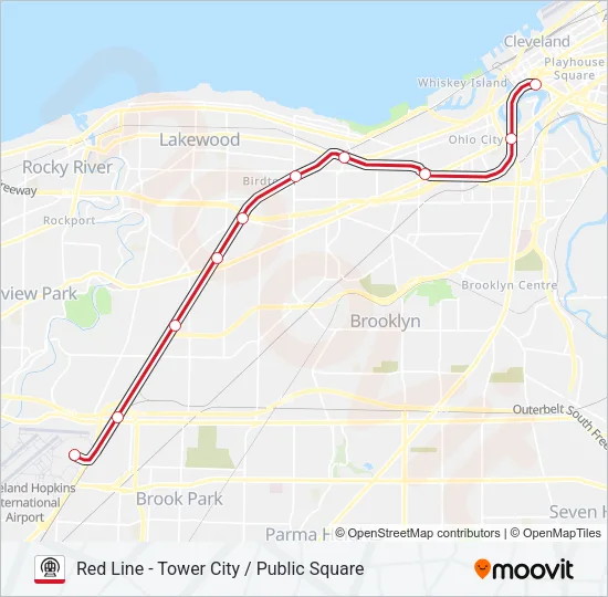 RED LINE Subway Line Map