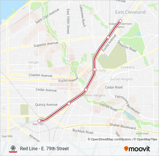 RED LINE Subway Line Map