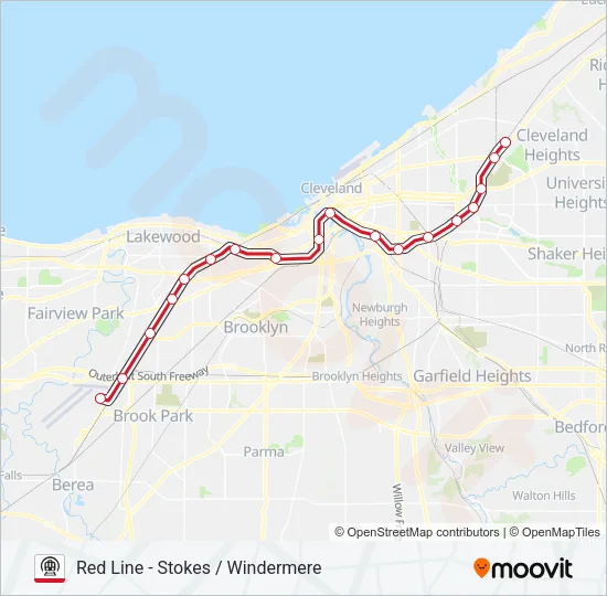 RED LINE Subway Line Map