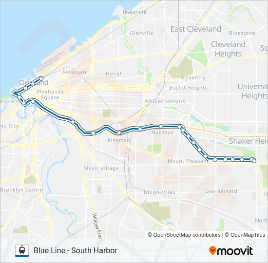 BLUE/GREEN/WATERFRONT LINES Light Rail Line Map