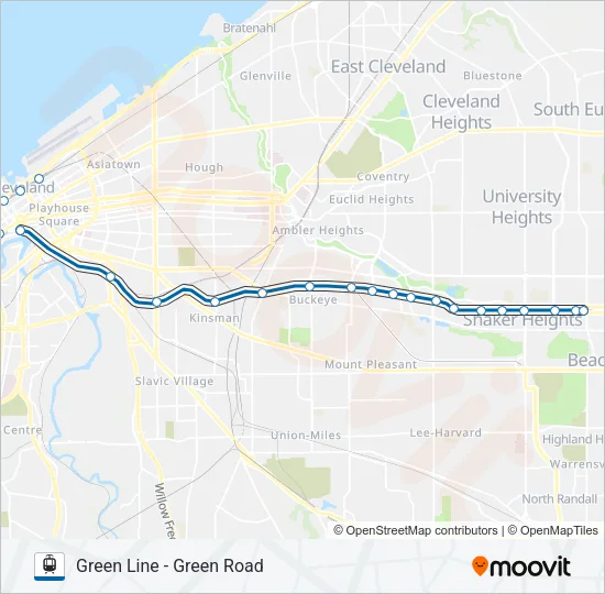 BLUE/GREEN/WATERFRONT LINES Light Rail Line Map