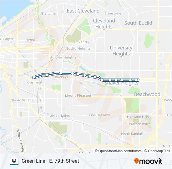 BLUE/GREEN/WATERFRONT LINES Light Rail Line Map