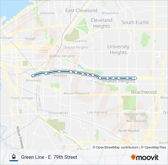 BLUE/GREEN/WATERFRONT LINES Light Rail Line Map