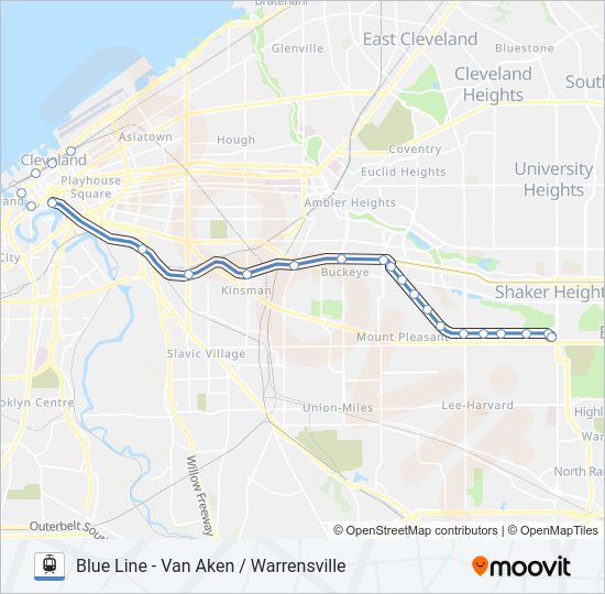 BLUE/GREEN/WATERFRONT LINES Light Rail Line Map