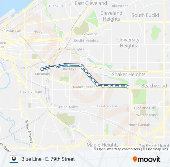 BLUE/GREEN/WATERFRONT LINES Light Rail Line Map