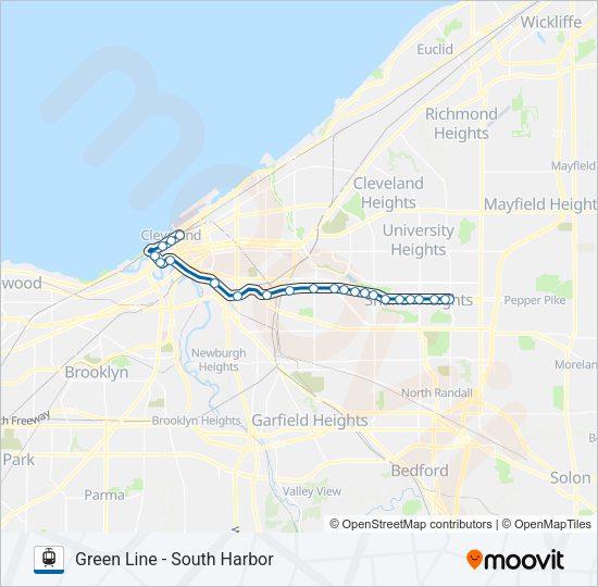 BLUE/GREEN/WATERFRONT LINES Light Rail Line Map