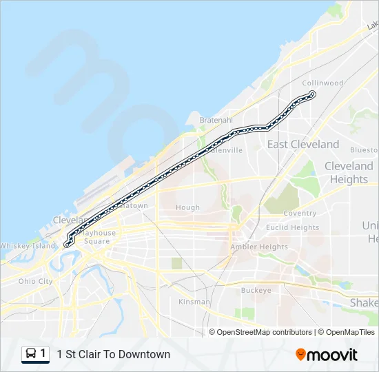 1 Bus Line Map