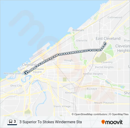 3 Bus Line Map