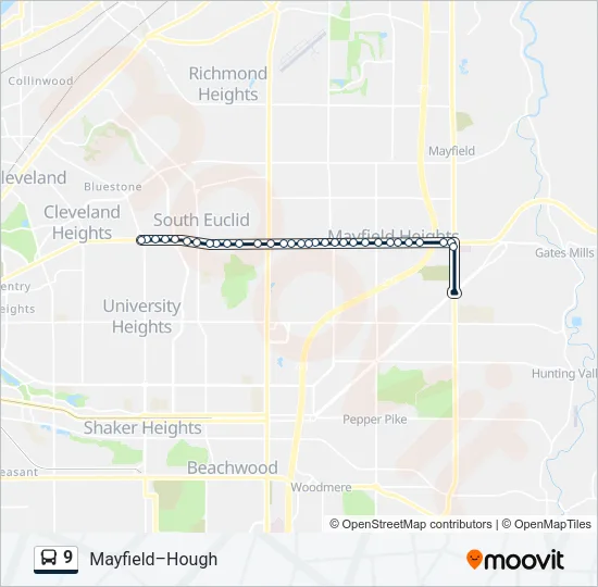 9 Bus Line Map