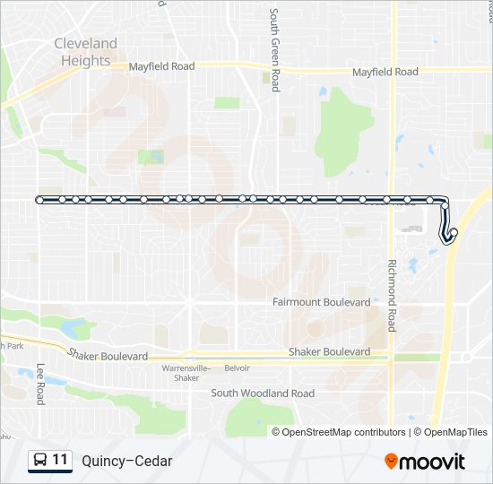 11 Bus Line Map