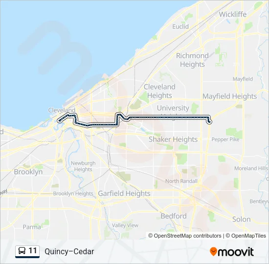 11 Bus Line Map