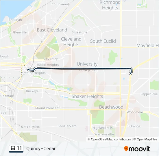 11 Bus Line Map