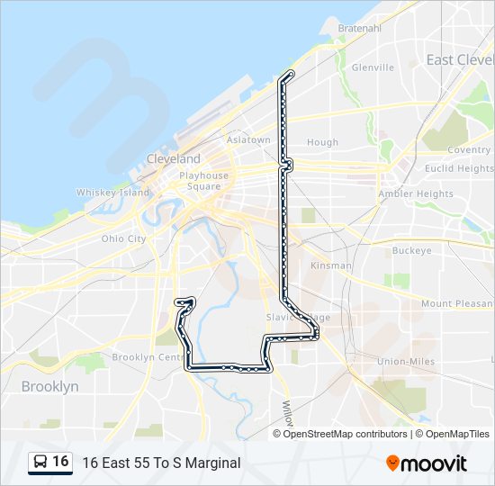 16 Bus Line Map