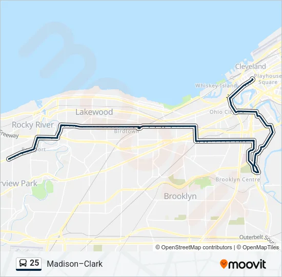25 Bus Line Map